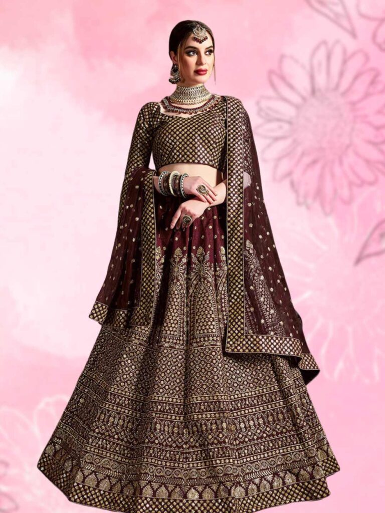 Floral Embroidered Bridal Dress